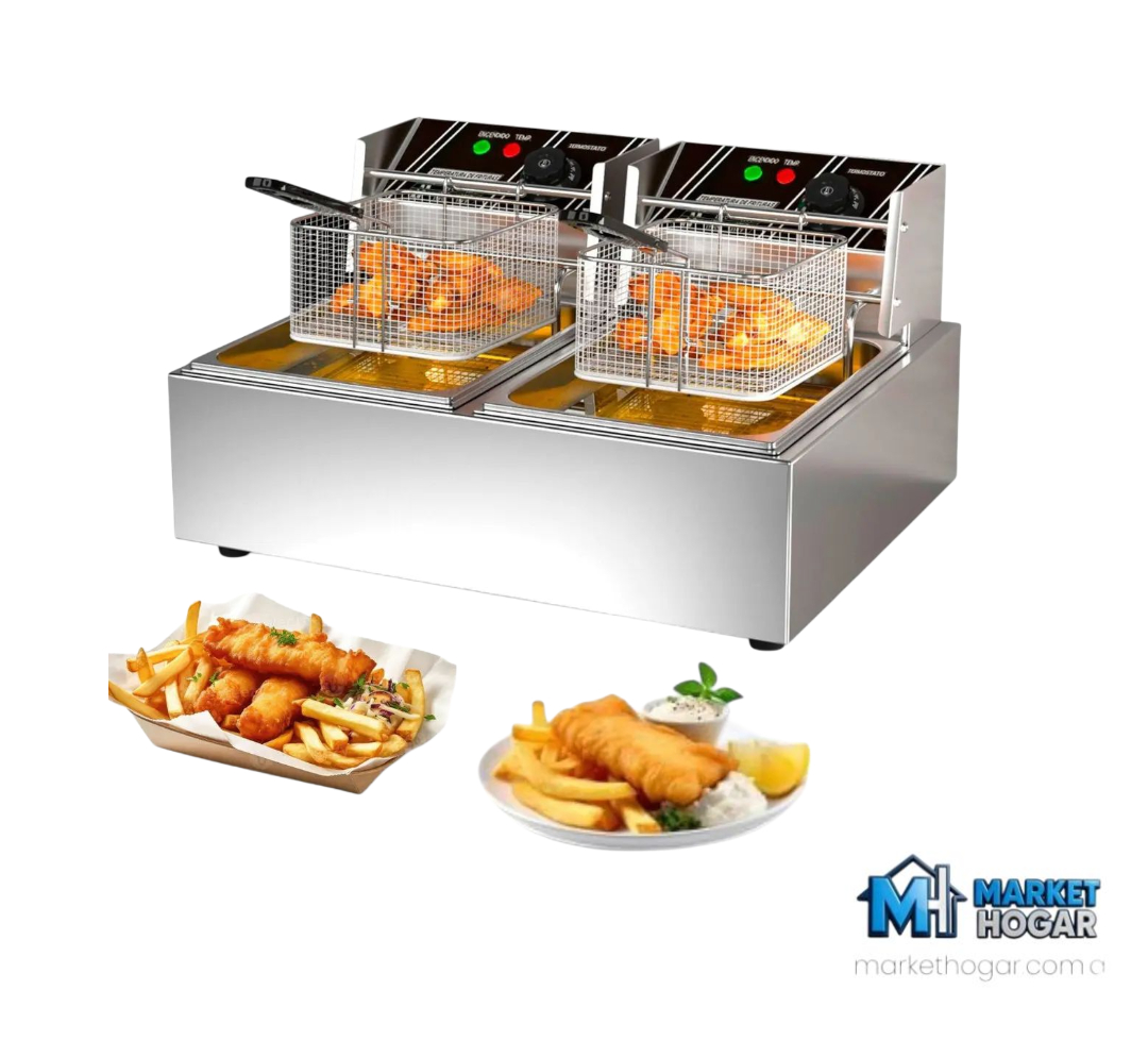 Freidora de Aceite 12 LTS Doble 5000W NovoHome
