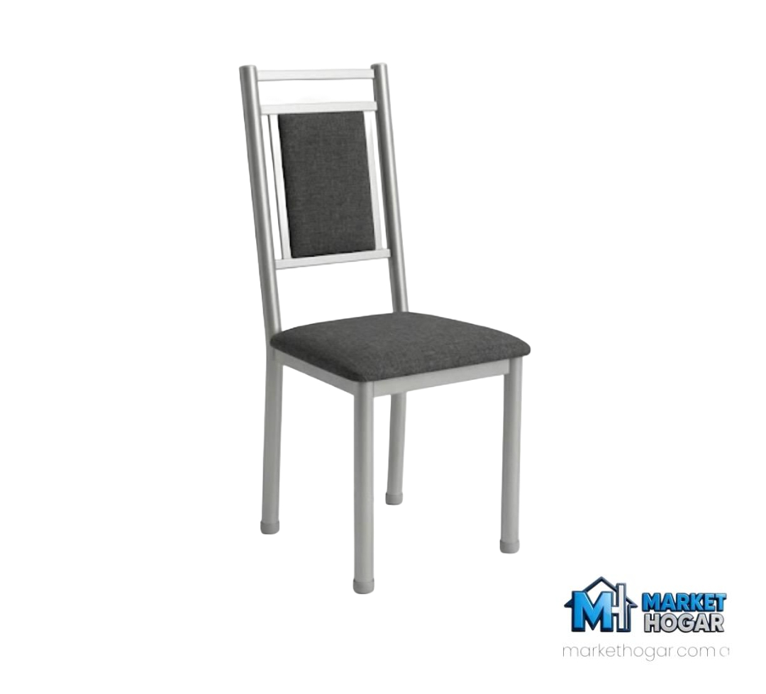 Silla con Caño Tapizada Negra