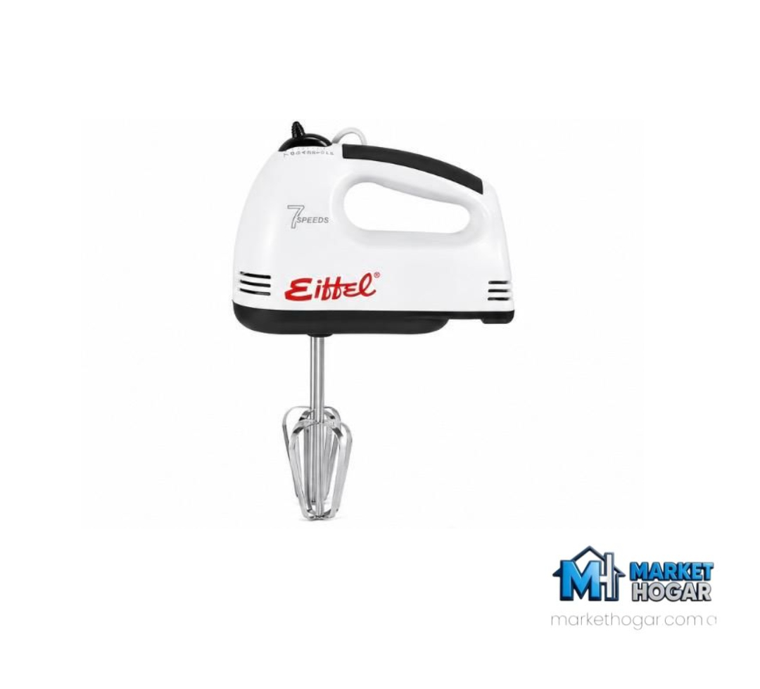 Batidora de Mano Plástica con Accesorios + 3 Velocidades 400W Eiffel - Image 4