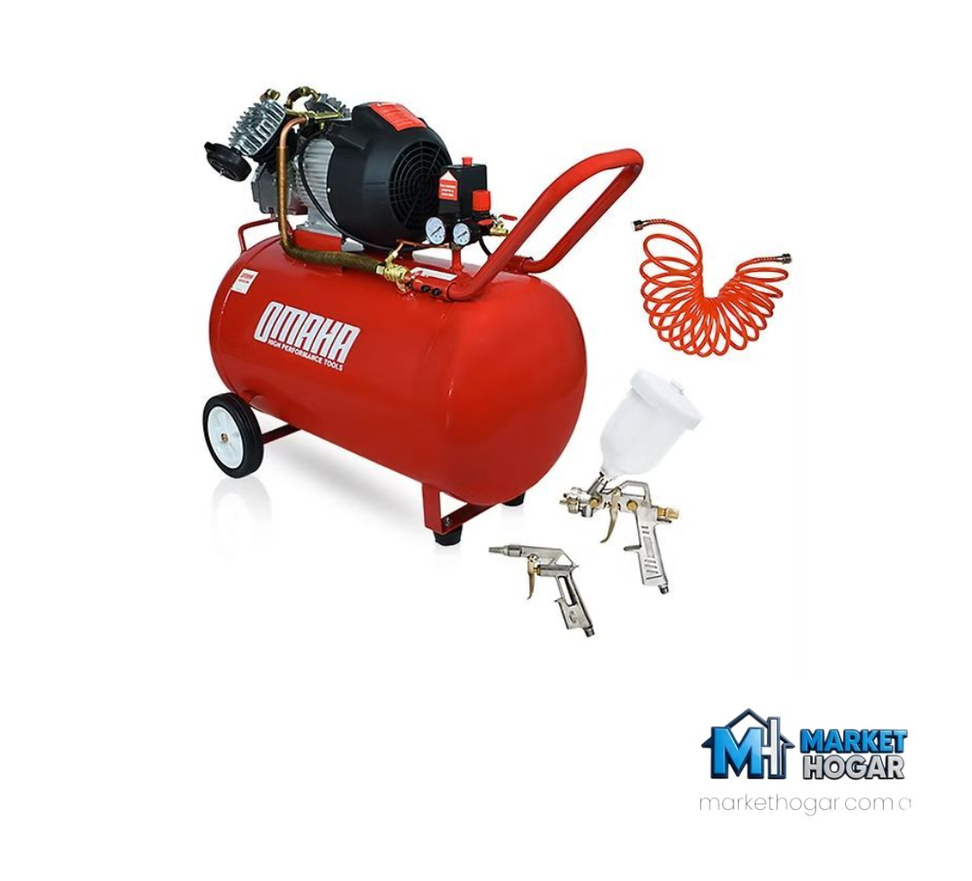 Compresor de Aire100 LTS + 4.0 HP + Kit