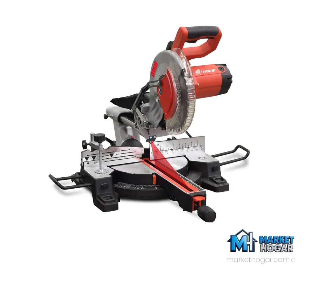 Ingletadora Telescópica 255 mm + 1800W con Guía Laser Omaha**