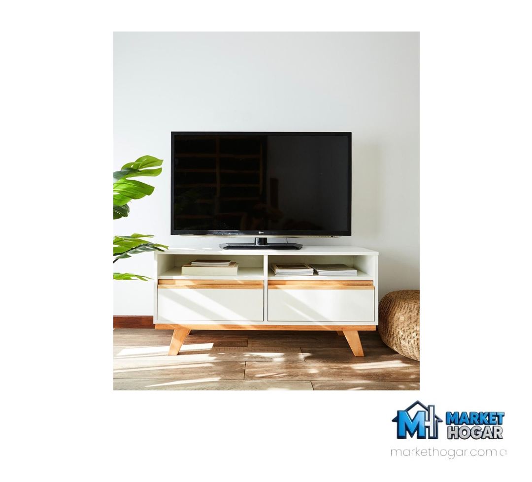 Mueble TV Kali con Puertas 1500mm MELANINA Blanco - Image 2