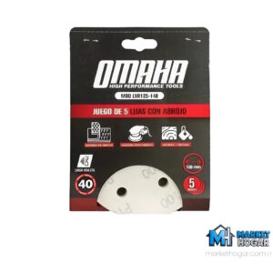 Juego 5 Lijas con Abrojo Grano 125MM Omaha**