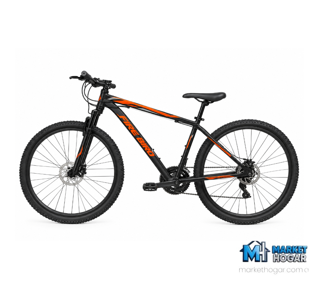 Bicicleta Rodado 29 + 21 Velocidades Negra con Naranja