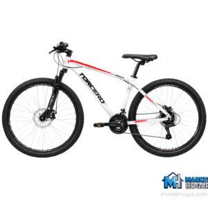 Bicicleta Rodado 29 + 21 Velocidades Plateada con Rojo