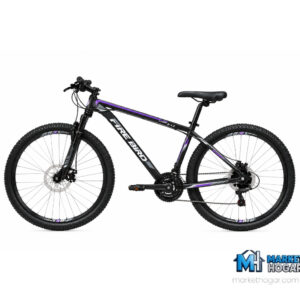 Bicicleta Rodado 29 + 21 Velocidades Negra con Violeta + Detalle en Blanco
