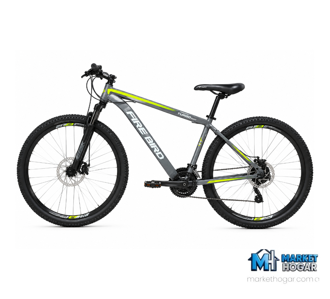 Bicicleta Rodado 29 + 21 Velocidades Gris con Amarillo