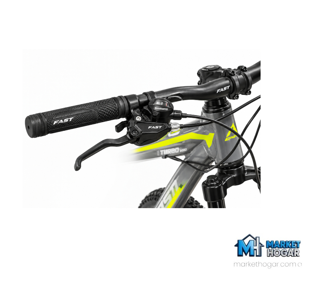 Bicicleta Rodado 29 + 21 Velocidades Gris con Amarillo - Image 2