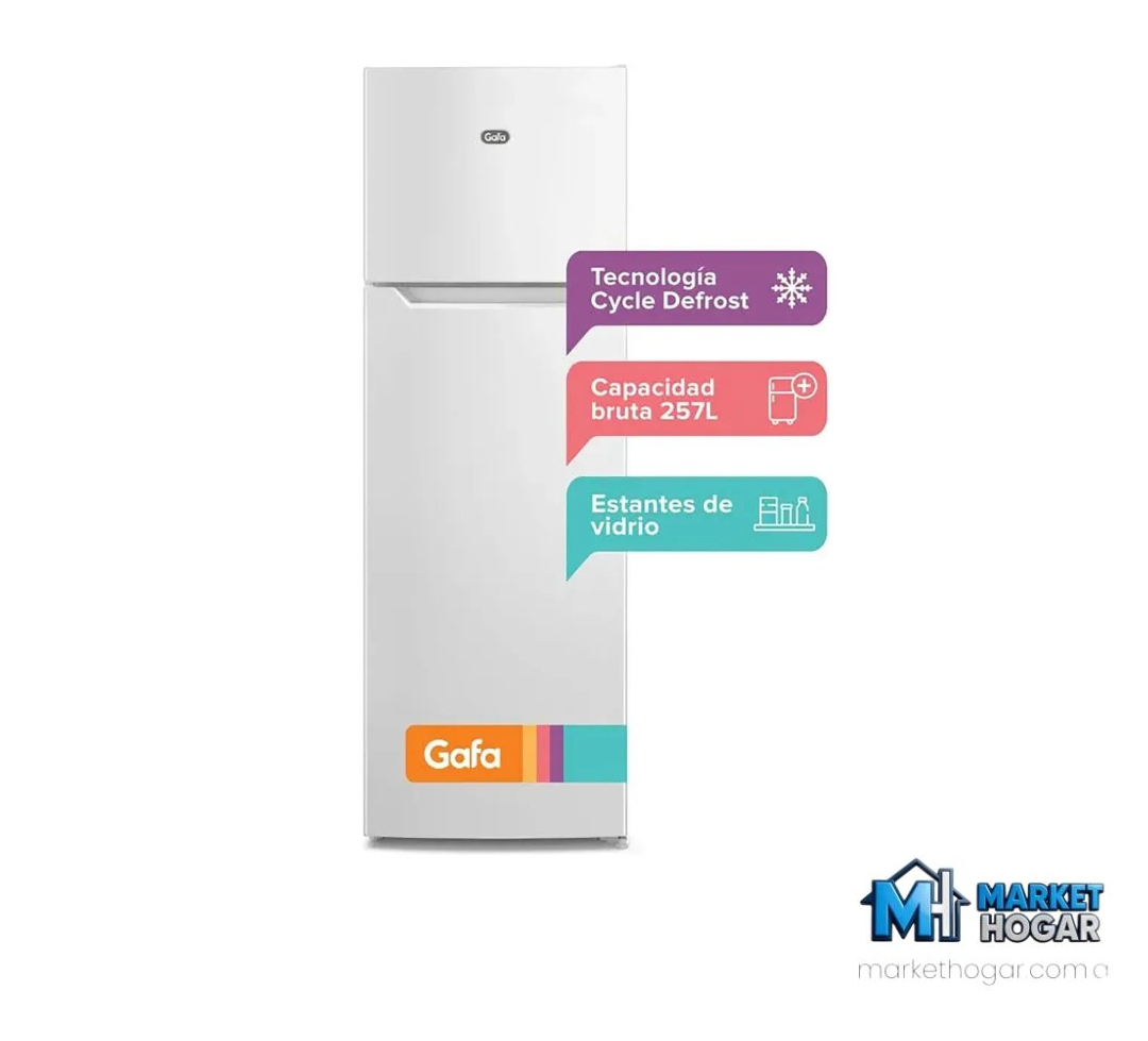 Heladera Gafa 257 Lts Ciclica Blanca