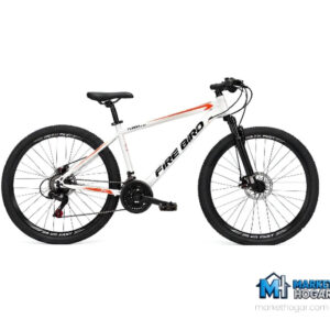 Bicicleta Rodado 29 + 21 Velocidades Blanca con Naranja Fluor 18''
