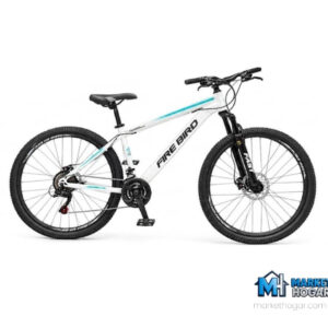 Bicicleta Rodado 29 + 21 Velocidades Blanca con Turquesa