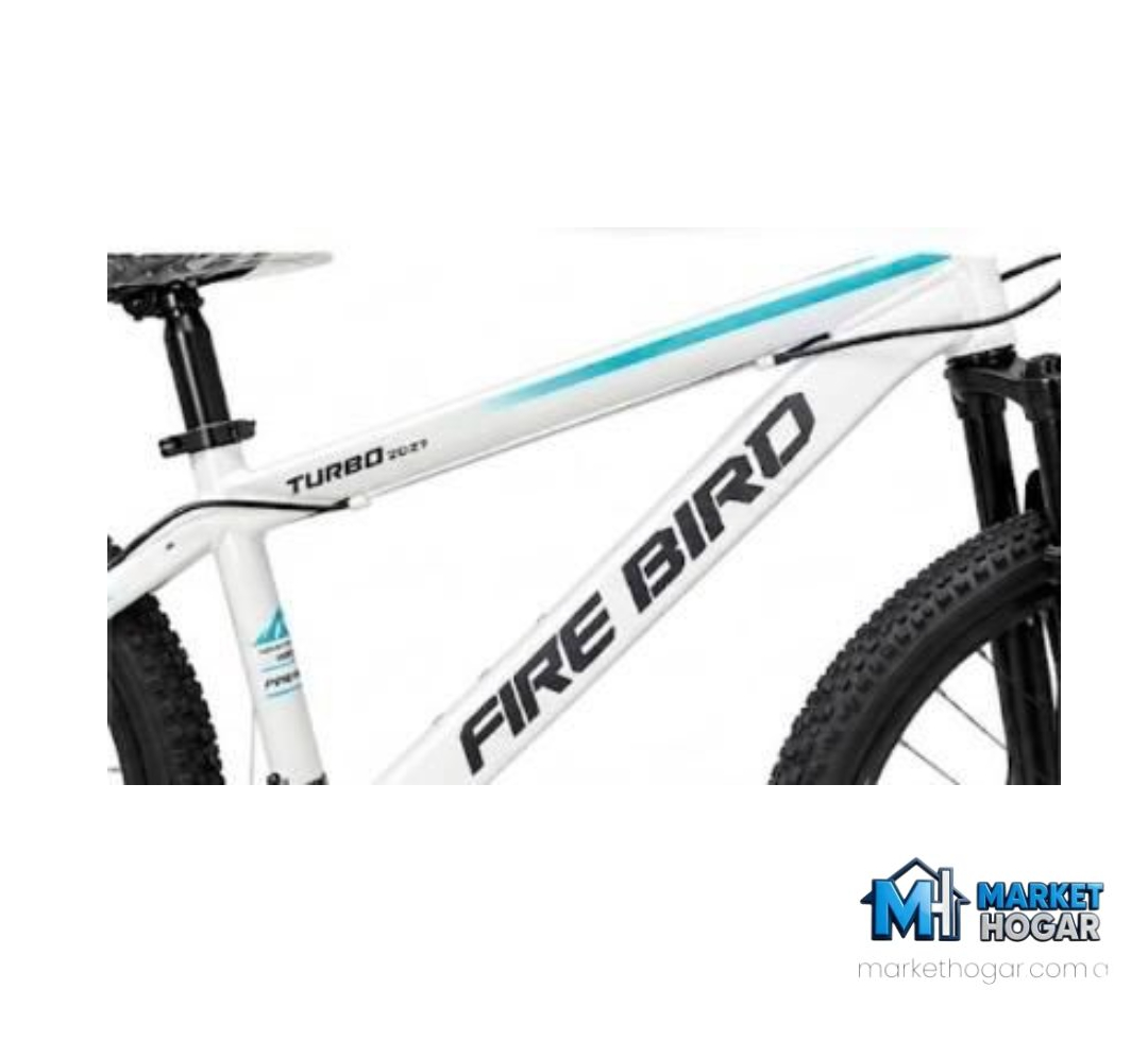 Bicicleta Rodado 29 + 21 Velocidades Blanca con Turquesa - Image 3