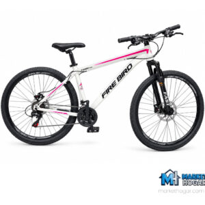Bicicleta Rodado 29 + 21 Velocidades Blanca con Fucsia 18''