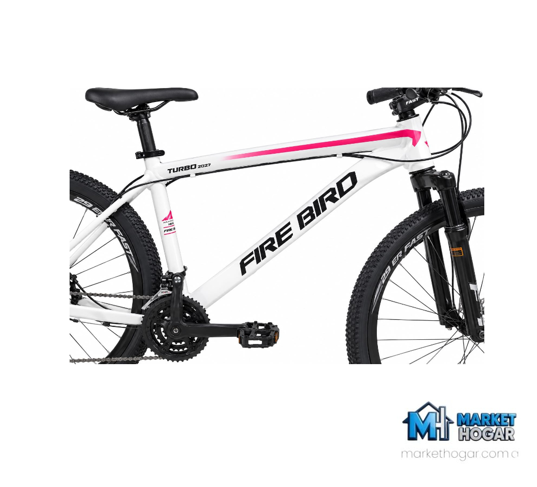 Bicicleta Rodado 29 + 21 Velocidades Blanca con Fucsia 18'' - Image 3